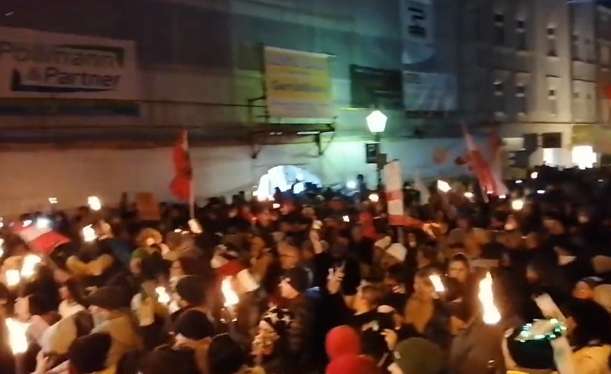 lockdwon rakousko protest