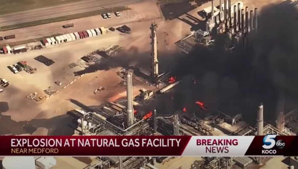 Výbuch otřásl závodem na výrobu zemního plynu v Oklahomě AC24.cz