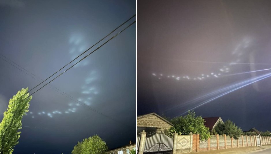 Záhadná světa se včera v noci objevila nad Melitopolem